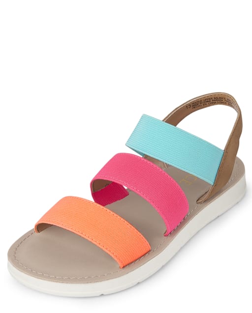 Girls Colorblock Elastic Sandals