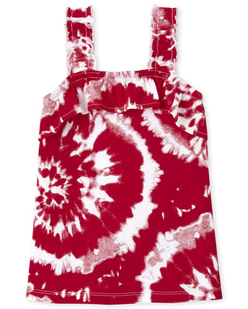 Débardeur à volants tie-dye pour fille