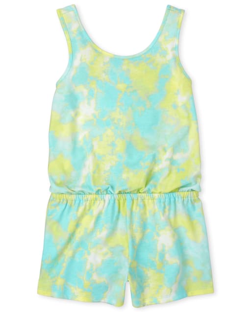Mameluco con espalda cruzada y estampado para niñas