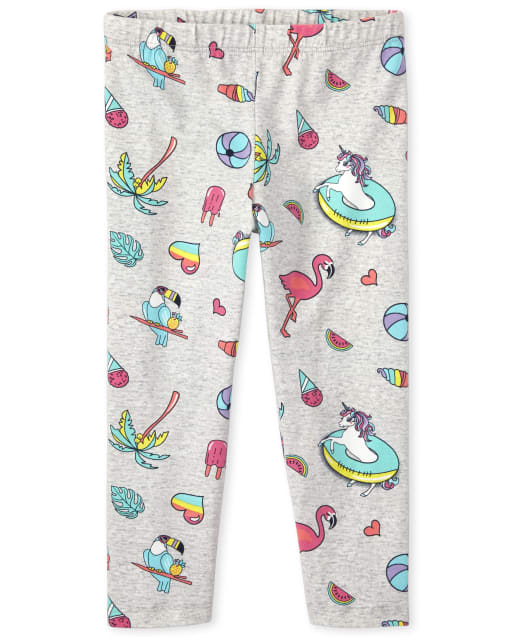 Girls Print Capri Leggings