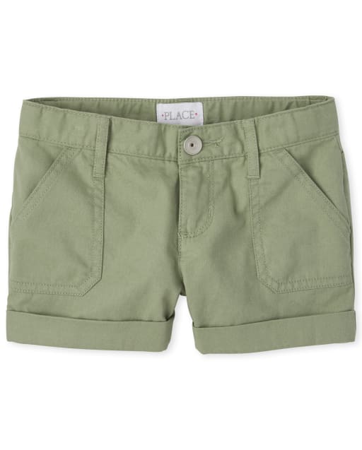 Shorts cortos de sarga para niñas