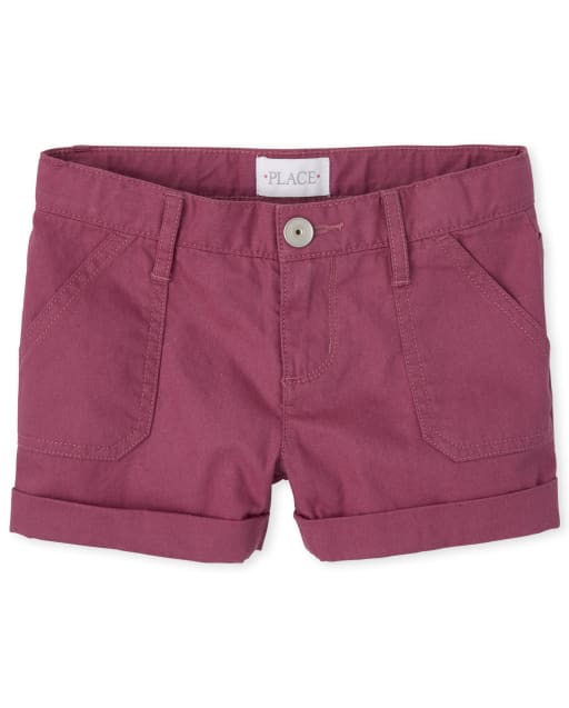 Girls Twill Shortie Shorts
