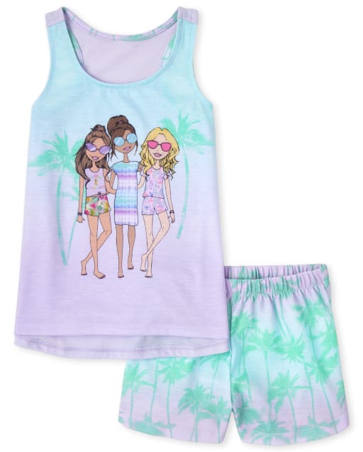 Girls Tropical Squad Pajamas