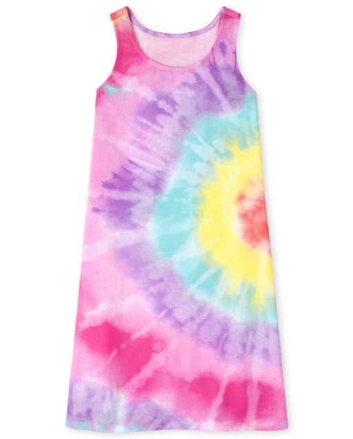 Girls Rainbow Tie Dye Nightgown