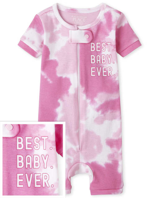 Pyjama une pièce en coton ajusté, assorti pour bébés et petites filles