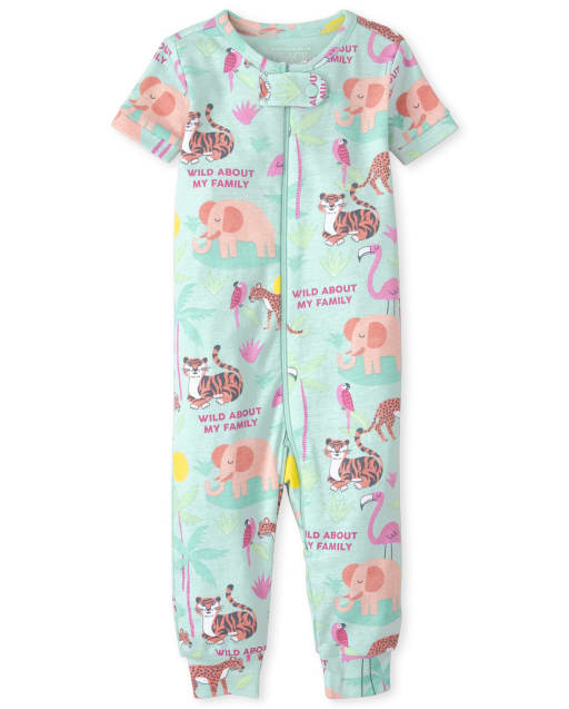 Baby And Toddler Girls Animal Snug Fit Cotton One Piece Pajamas