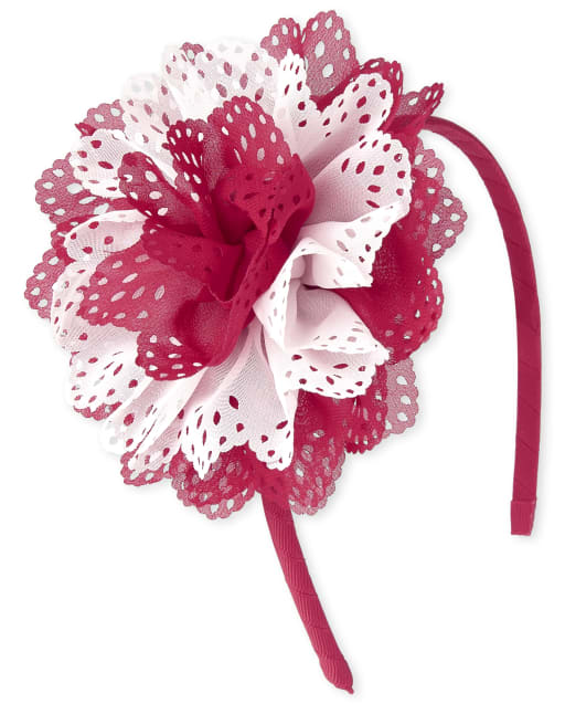 Girls Canada Day Flower Headband