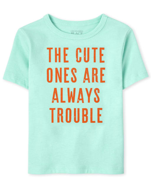Baby And Toddler Boys Trouble Graphic Tee