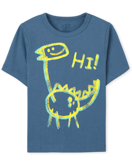 Camiseta con gráfico Dino Doodle para bebés y niños pequeños