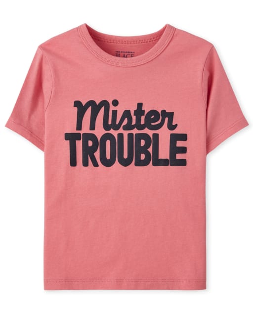 Baby And Toddler Boys Trouble Graphic Tee
