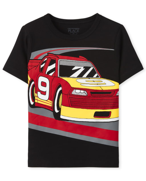 T-shirt graphique de voiture de course pour bébés et tout-petits garçons