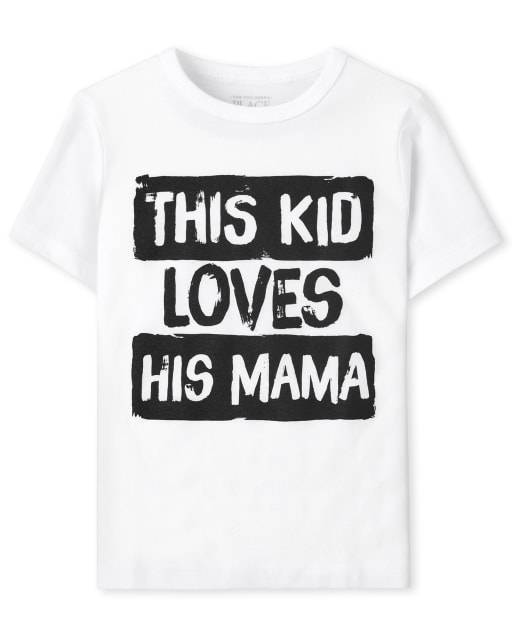 Baby And Toddler Boys Loves His Mama Graphic Tee