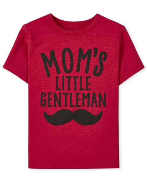 Baby And Toddler Boys Short Sleeve 'Mom's Little Gentleman' Graphic Tee