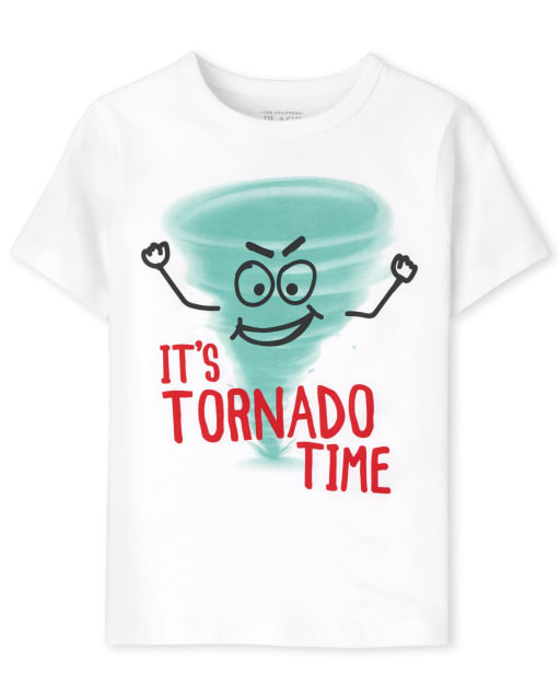 Baby And Toddler Boys Short Sleeve 'Tornado Time' Graphic Tee