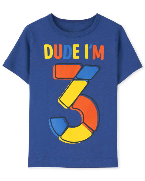 Baby And Toddler Boys I'm 3 Birthday Graphic Tee