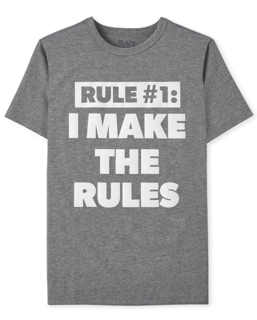 Camiseta con estampado de reglas para niños