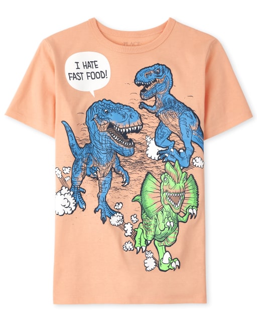 Boys Fast Food Dino Graphic Tee