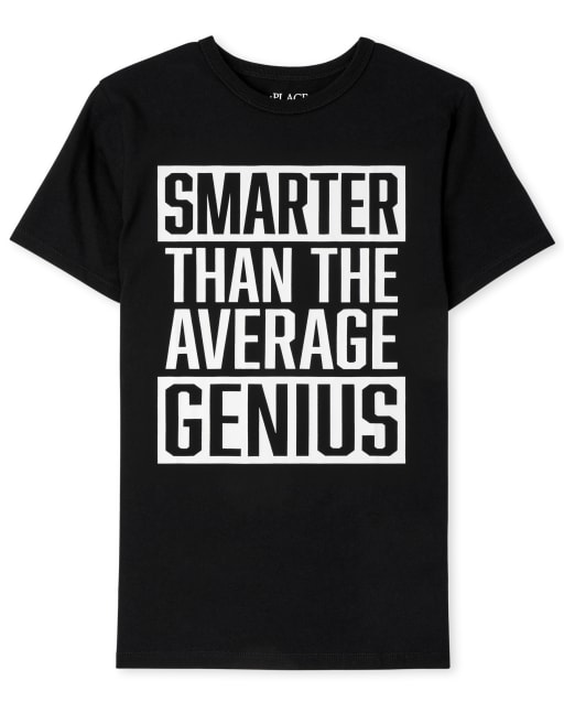 Boys Short Sleeve 'Smarter Than The Average Genius' Graphic Tee