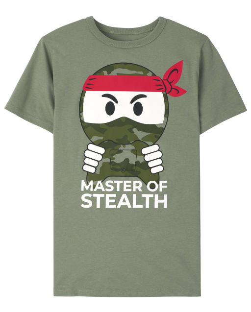 Boys Camo Ninja Graphic Tee