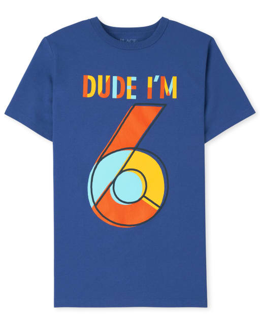 T-shirt graphique I'm 6 Birthday pour garçons