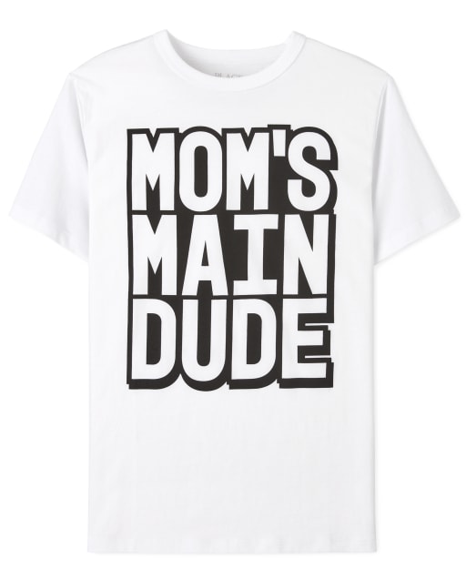Camiseta estampada Mom's Dude para niños
