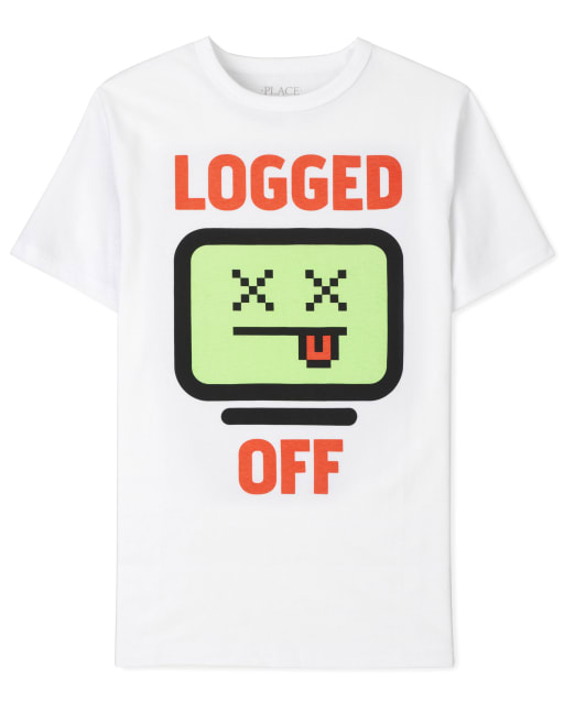 Boys Logged Off Graphic Tee