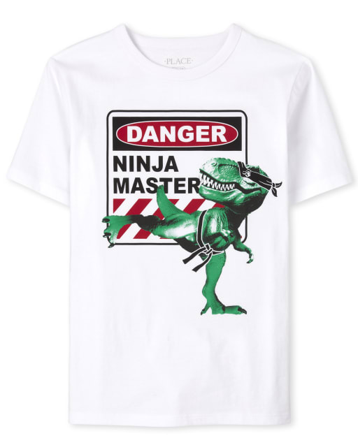 Camiseta gráfica Dino Ninja para niños