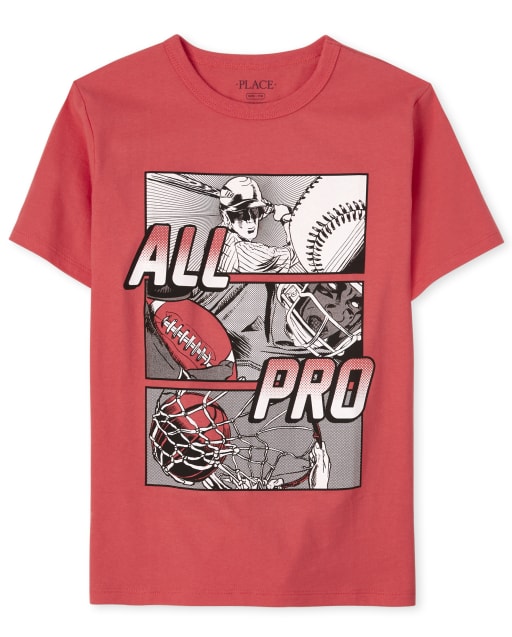 Boys All Pro Sports Graphic Tee
