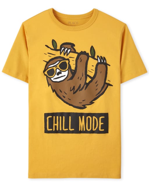 Boys Chill Mode Graphic Tee