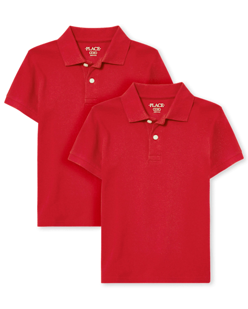 Kids Uniform Soft Pique Polo 2-Pack - Husky