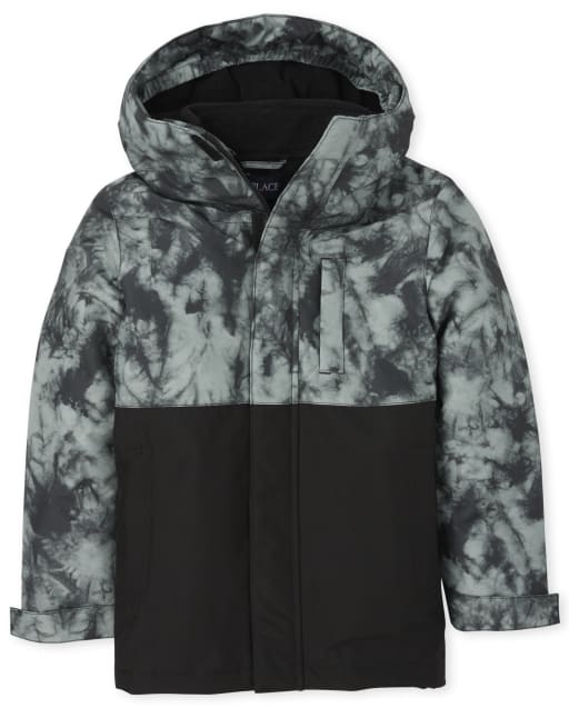 Boys Long Sleeve Print 3 In 1 Jacket | The Children's Place - OBSIDIAN