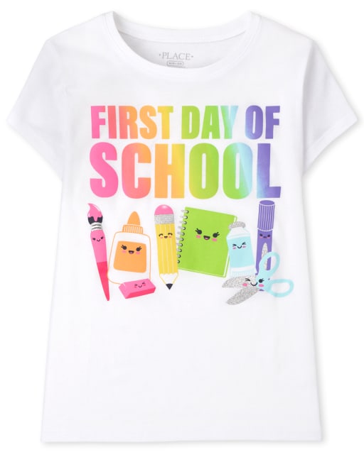 Girls First Day Of School Graphic Tee