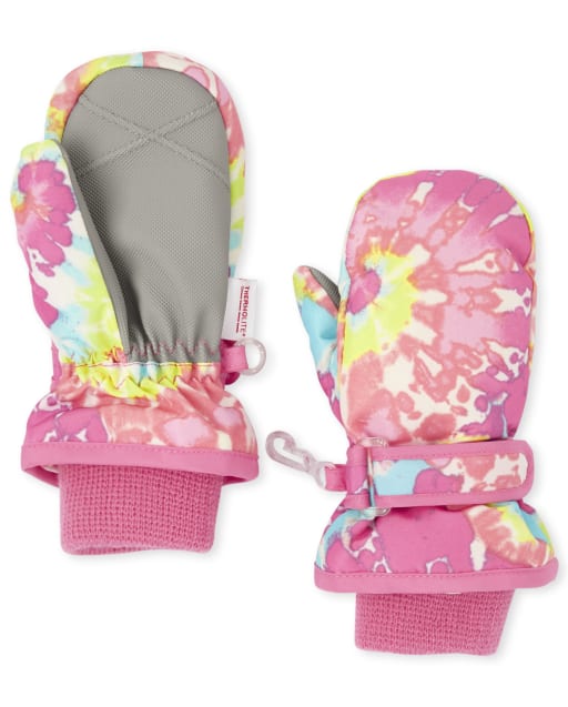 Toddler Girls Tie Dye Ski Mittens