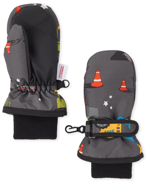 Toddler Boys Transportation Ski Mittens