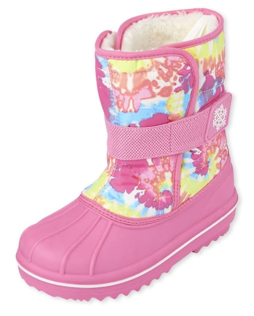 Girls Tie Dye Snow Boots