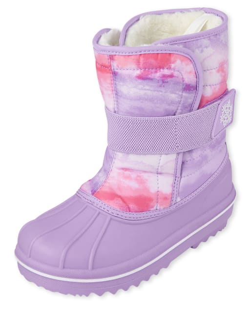 Girls Tie Dye Snow Boots