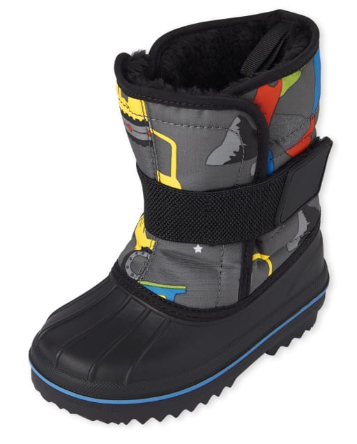 Toddler Boys Transportation Snow Boots