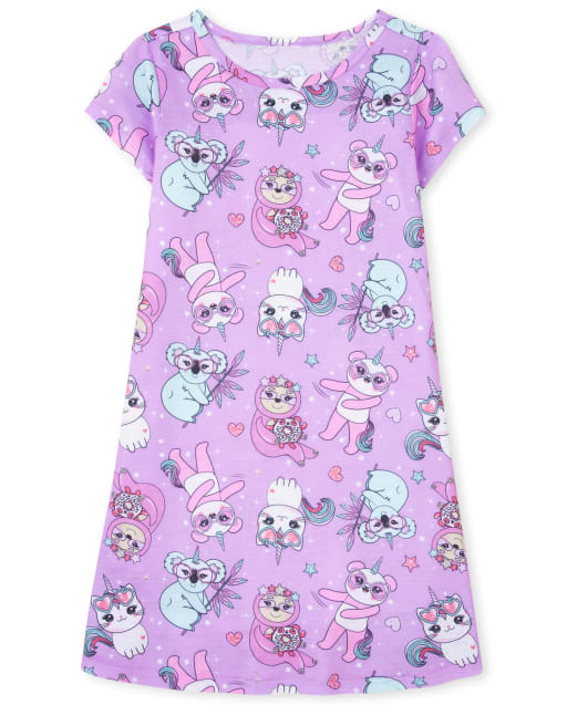 Girls Squishy Crittercorn Nightgown
