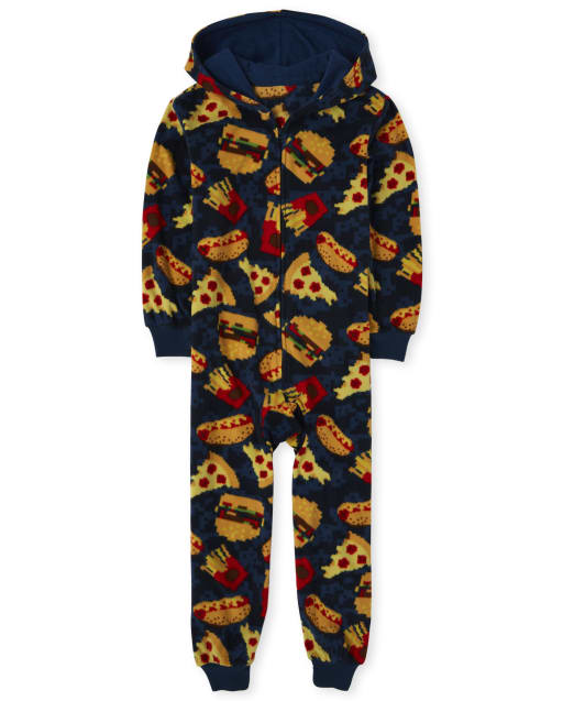 Pyjama une pièce en polaire alimentaire pour garçon