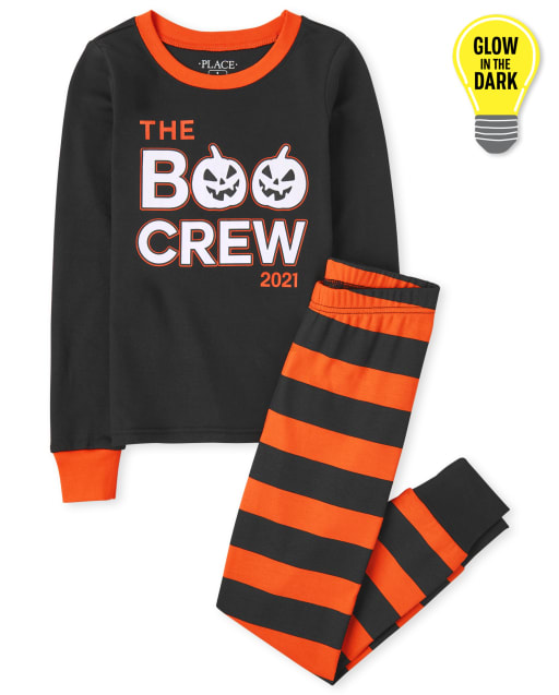 Pyjama unisexe en coton ajusté Glow Boo Crew pour enfants