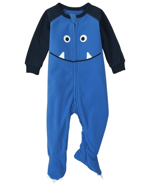 Baby And Toddler Boys Monster Fleece One Piece Pajamas