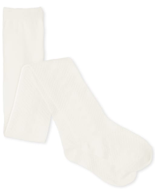 Girls Heart Pointelle Tights