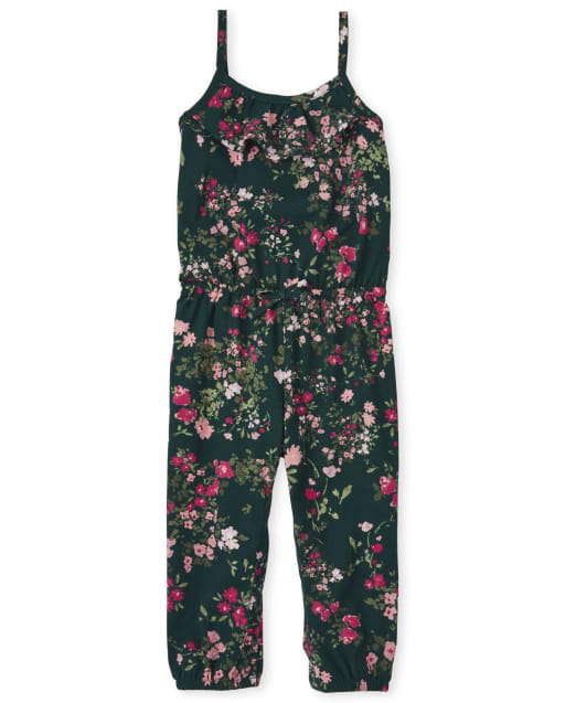 Baby And Toddler Girls Floral Ruffle Jumpsuit
