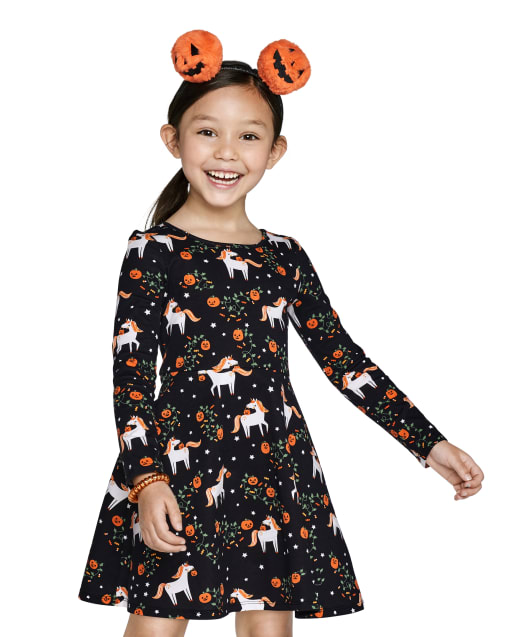 Vestido diario de unicornio de Halloween para bebés y niñas pequeñas