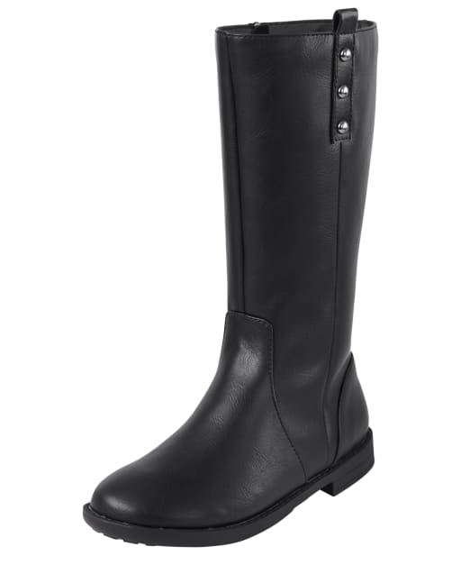 Girls Studded Tall Boots