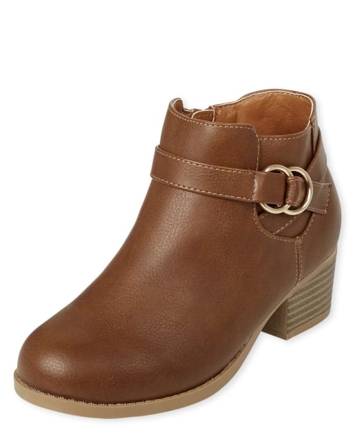 Bottines à talons bas avec boucle pour fille