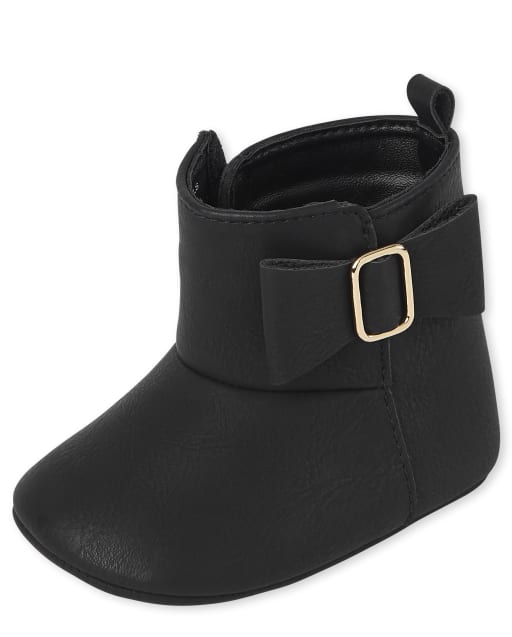 Baby girl black booties clearance