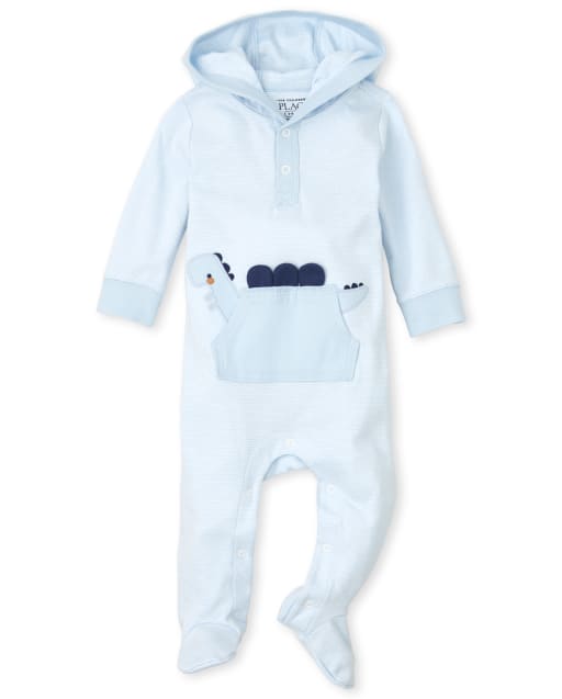 Combinaison rayée dinosaure pour bébé garçon