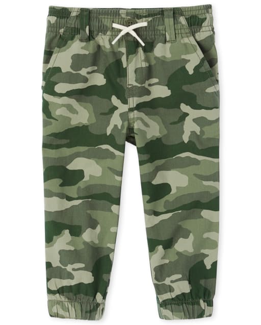 Baby And Toddler Boys Camo Woven Stretch Pull On Jogger Pants