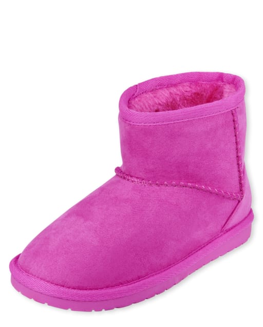 Botines bajos de gamuza sintética para niñas